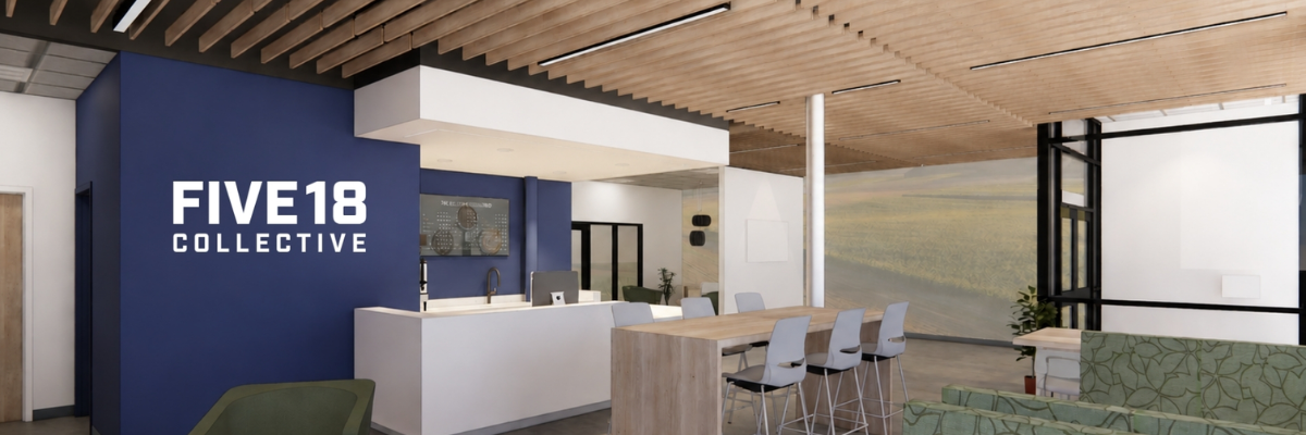 518 Collective lobby with chairs and tables.